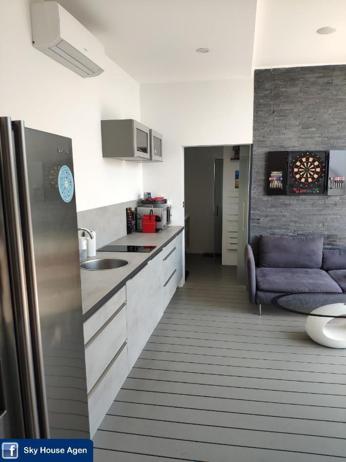 Piscine Chauffee Et Spa Jacuzzi Privatif Terrasse Sans Vis A Vis ,,,Sky House Agen,,, Екстериор снимка
